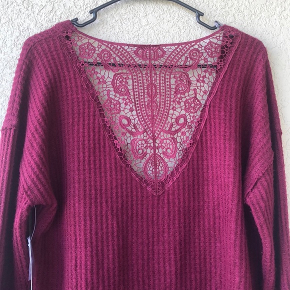 Women Sweater Shrug Large Wine Color New - Picture 12 of 14